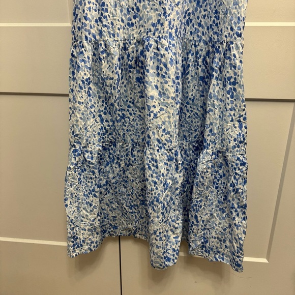 J.McLaughlin Janelle Silk-Blend Dress Blue White Size Small Easter Spring Summer - Picture 11 of 14